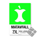 Matavfall - Kildesortering skilt med logo