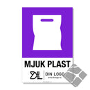Mjuk plast II - Kildesortering skilt med logo