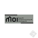 Moi Bygg AS bryst logo, sort