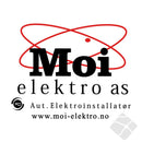 Moi elektro rygg logo, sort/rød