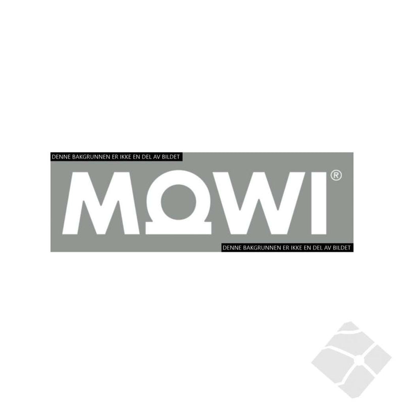 Mowi bryst logo, hvit