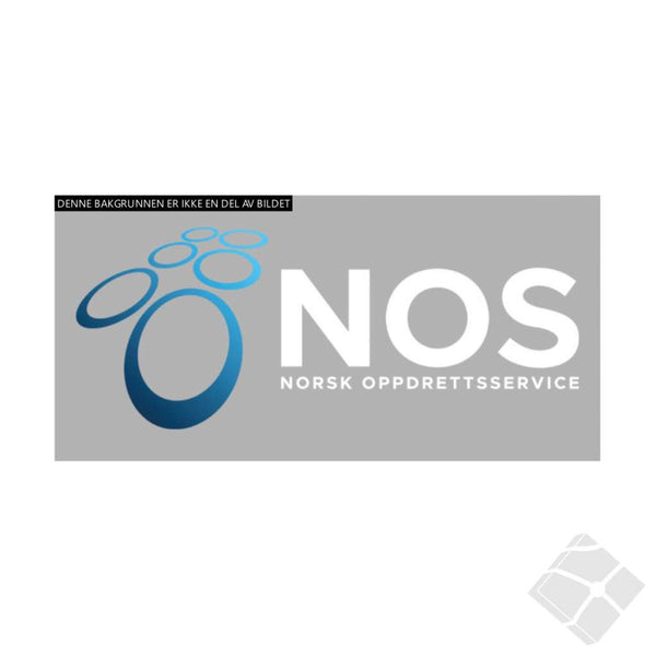 NOS i farge, bryst logo