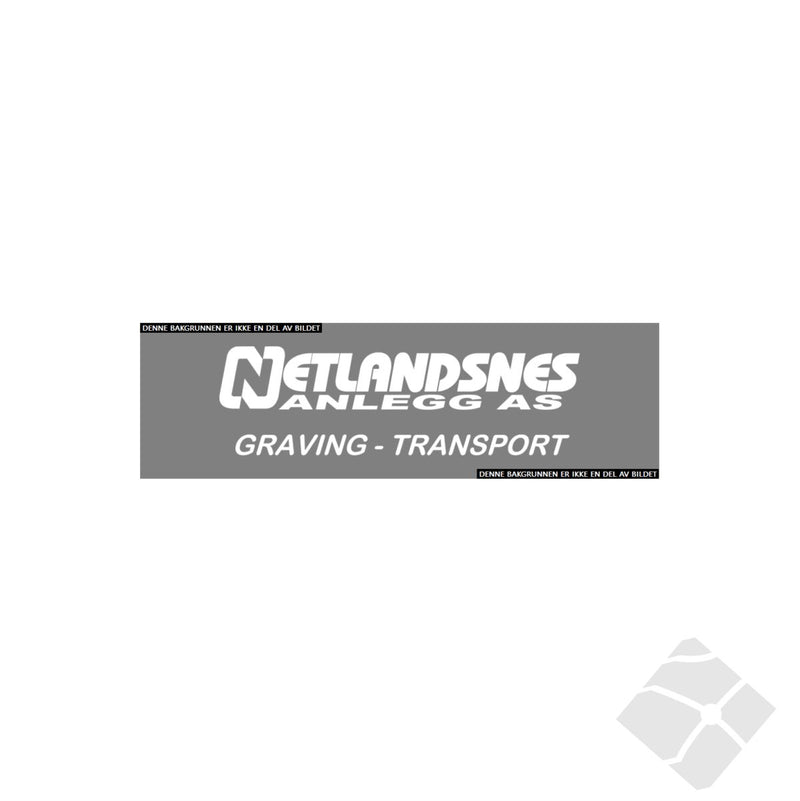 Netlandsnes bryst logo, hvit