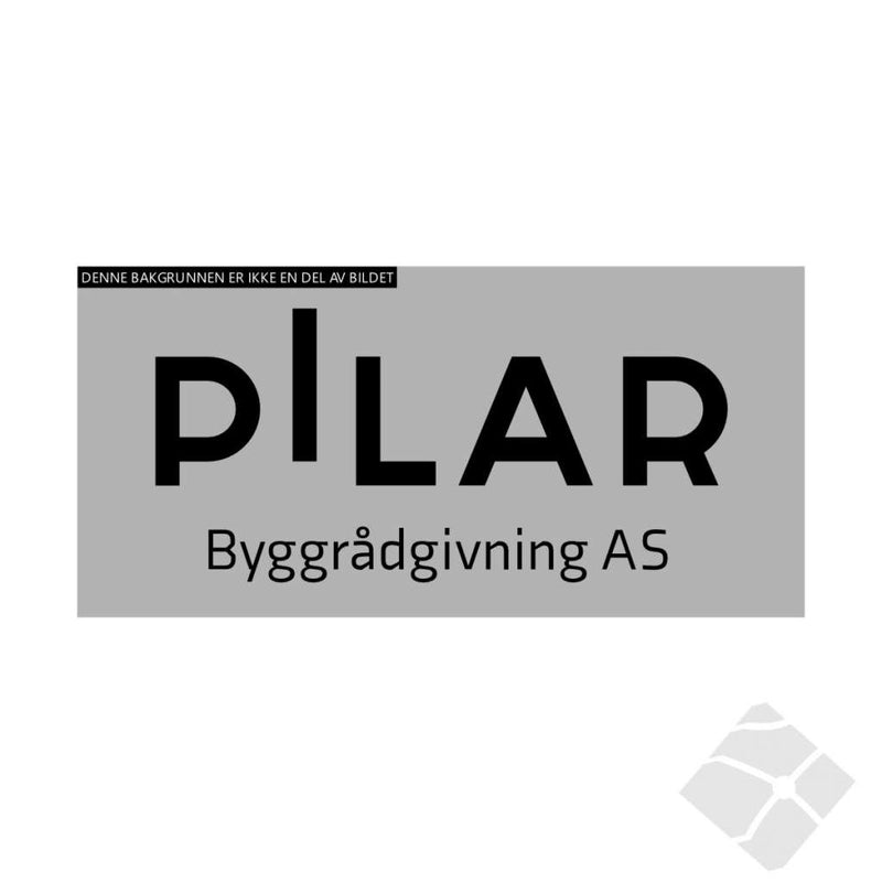Pilar byggrådgivning AS, bryst logo, sort