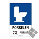 Porselen - Kildesortering skilt med logo