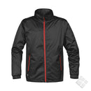 Skalljakke ultra lett i rip-stop, sort/rød