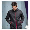 Skalljakke ultra lett i rip-stop,  sort/orange