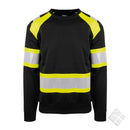 Arbeidsgenser med refleks, sort/gul