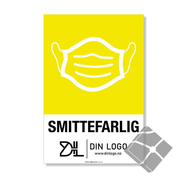 Smittefarlig - Kildesortering skilt med logo