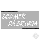 Sommer på brygga...rygg logo, hvit
