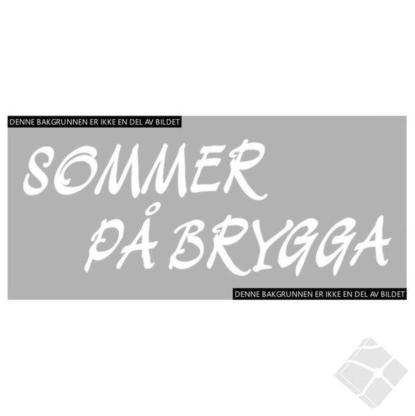 Sommer på brygga...rygg logo, hvit