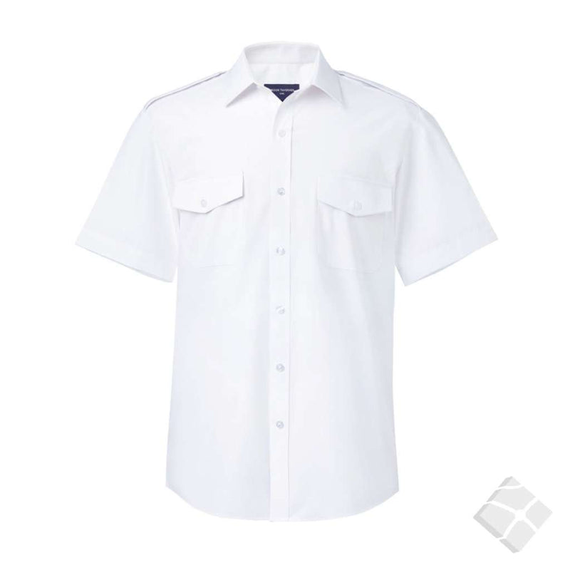 Pilot-/uniform skjorte kort arm - Olympus, hvit