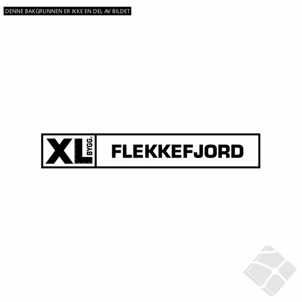 XLBygg Flekkefjord bryst logo, sort